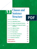 Clauses and Sentence Structure: Lesson Lesson Lesson Lesson