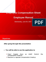Employee Compensation Sheet Employee Manual: Wednesday, June 06, 2007