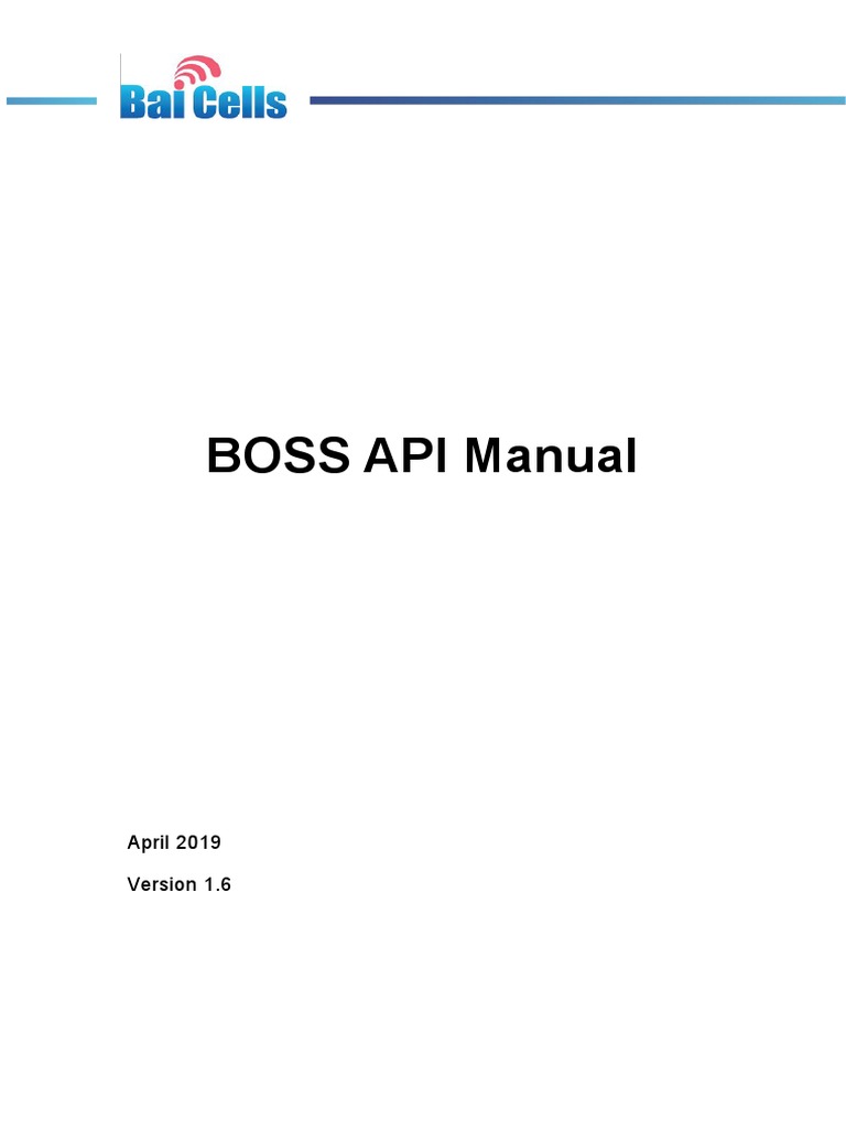 BOSS API Manual: April 2019 | PDF | Json | Hypertext Transfer Protocol