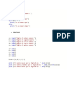 Prácticas Python números, listas, bucles, condicionales