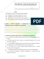 B.1.1 - Ficha de Trabalho - Níveis Estruturais Do Corpo Humano PDF