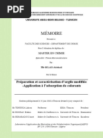 Preparation Et Caracterisation Dargile Modifiee PDF