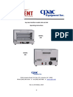 Dry Heat Sterilizer Models 200 and 300 Operating Instructions