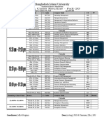 Bangladesh Islami University Class Schedule October 2020