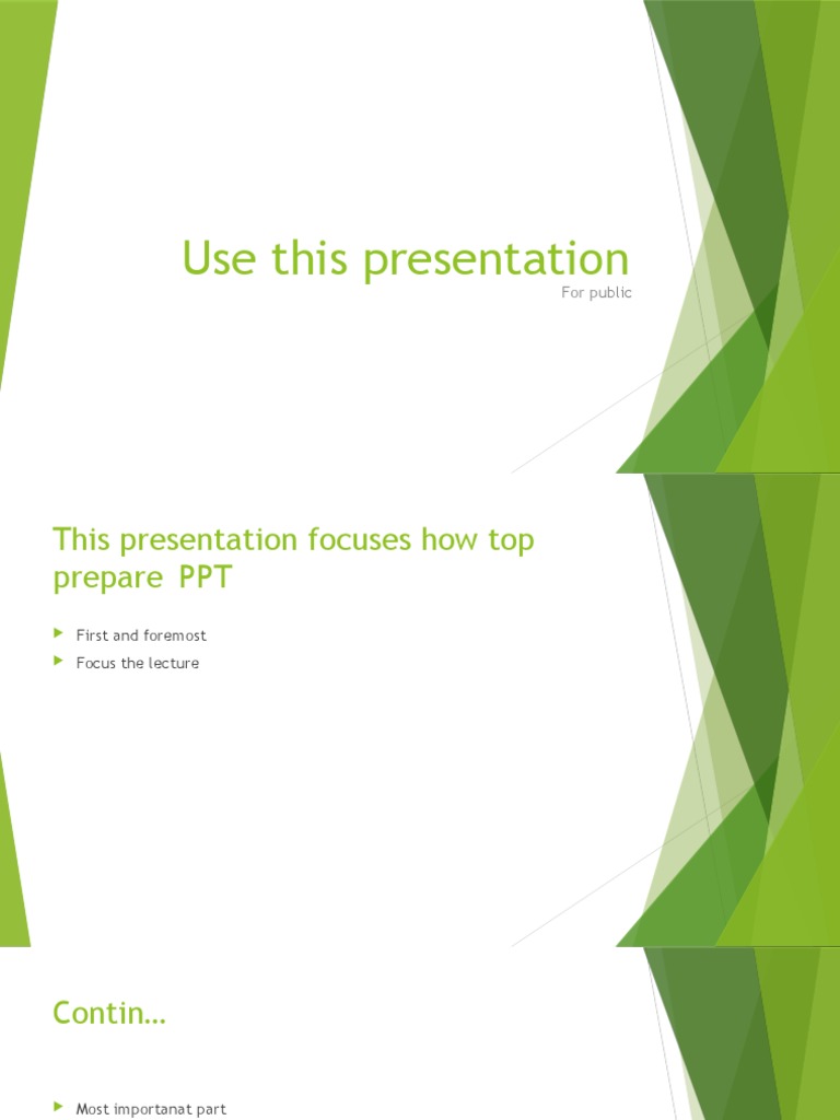 Use This Presentation 1 | PDF | Business