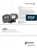 Technical Brochure: Jrd5, Jrd7 and Jrd10 Convertible Jet Pumps, and 1 HP - 60 HZ