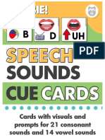 Cards With Visuals and Prompts For 21 Consonant Sounds and 14 Vowel Sounds