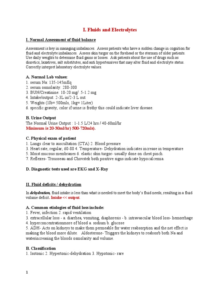 Fluid and Electrolyte Management Guide | PDF | Intravenous Therapy | Edema