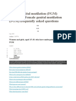 Female Genital Mutilation (FGM) Frequently Female Genital Mutilation (FGM) Frequently Asked Questions