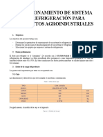 Dimensionamiento de Sistema de Refrigeración para Productos Agroindustriales