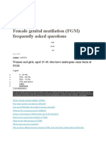 Female Genital Mutilation (FGM) Frequently Asked Questions