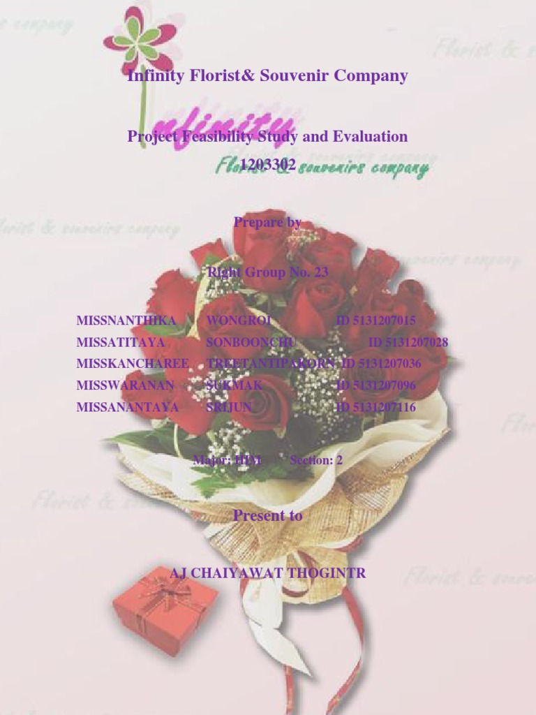 Infinity Florist & Souvenir Company PDF Retail Small And Medium