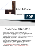 F. Frebel o Predškolskom Vaspitanju I Obrazovanju