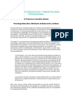 Psicología Educativa y Deontología Profesional.