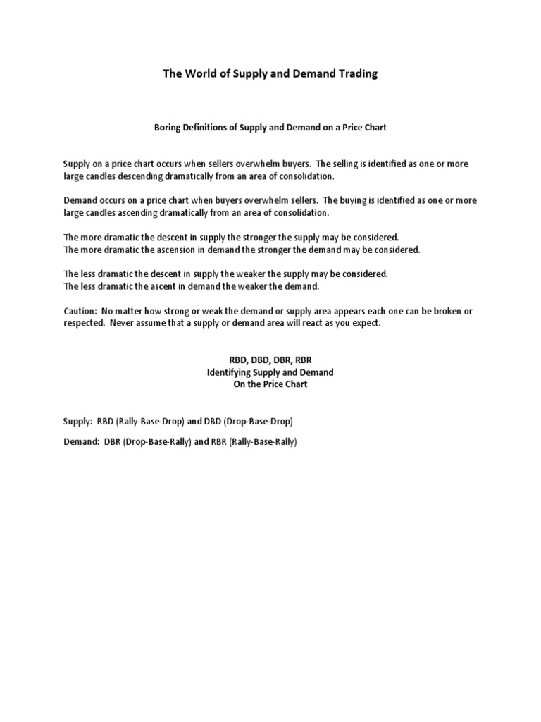 The World of Supply and Demand Trading PDF | PDF | Economic Theories ...