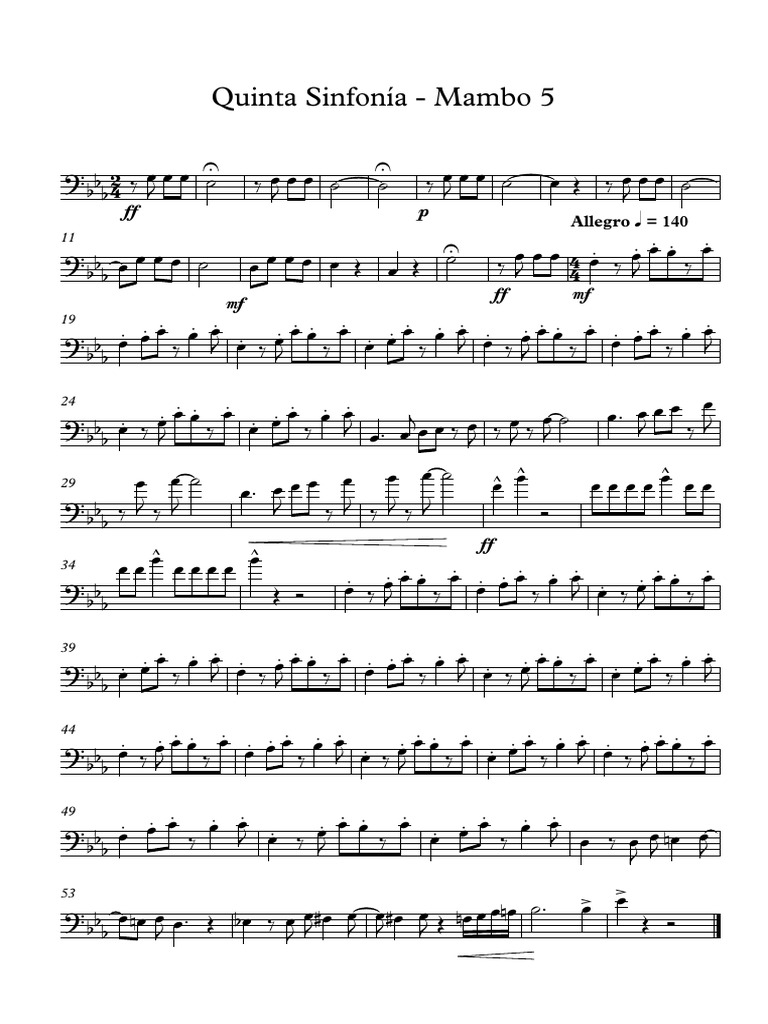 Quinta Sinfon a Mambo 5 Partitura Completa PDF