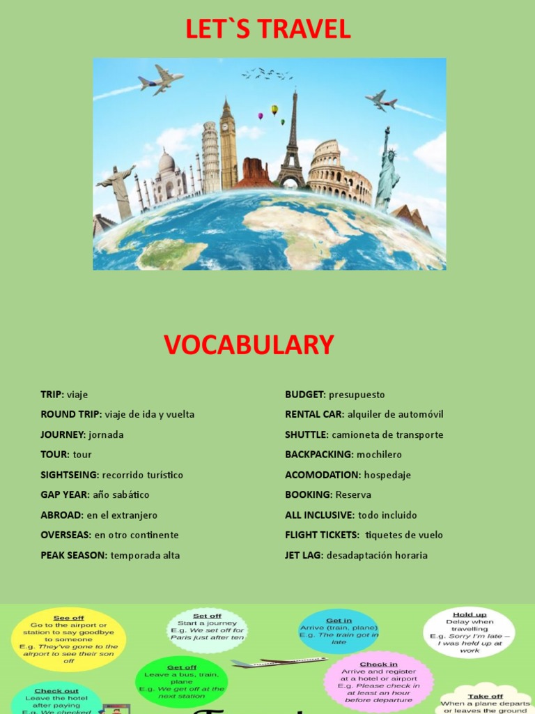 Essential Travel Vocabulary Guide | PDF