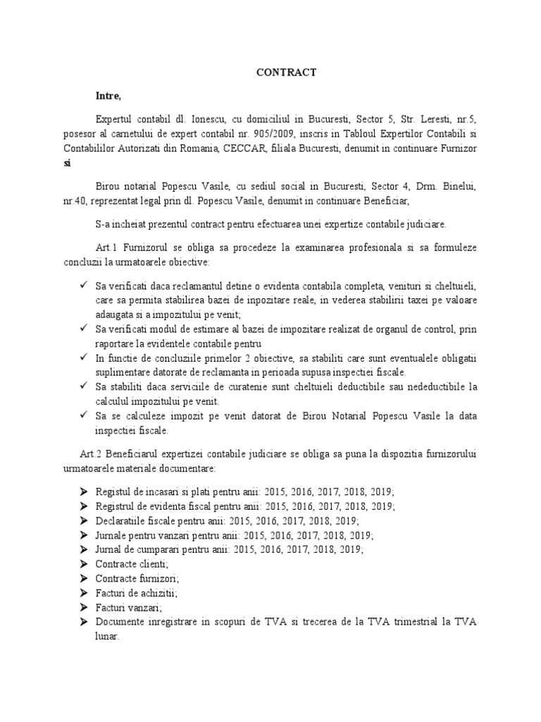 Contract Expert Parte | PDF