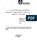 Resumen y Comentario de Las Pag 1-6 de LA LEY DE FREDERIC BASTIAT