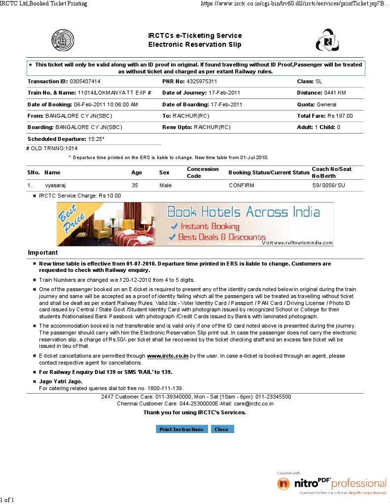 IRCTC E-Ticketing Guidelines | PDF | Identity Document | Ticket (Admission)