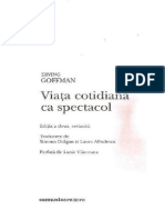 Erving Goffman- Viața Cotidiană CA Spectacol