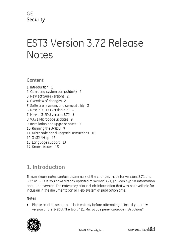 EST-270729 EST3 Version 3.72 Release Notes-1 PDF | PDF | Booting ...