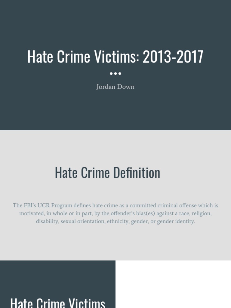 Hate Crime Victims Data 2013-2017 | PDF