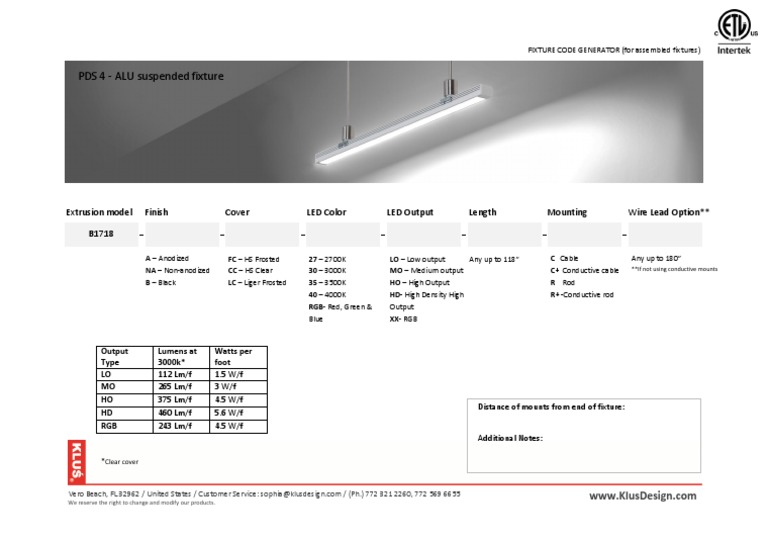 Fixture Code Generator for LED Lighting | PDF