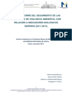 1er Informe de Estaciones de Vigilancia Ambiental de Indicadores Biológicos Marinos