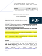 Instructiuni Examen DU - 2020 - ARHRO - 5 - Septembrie