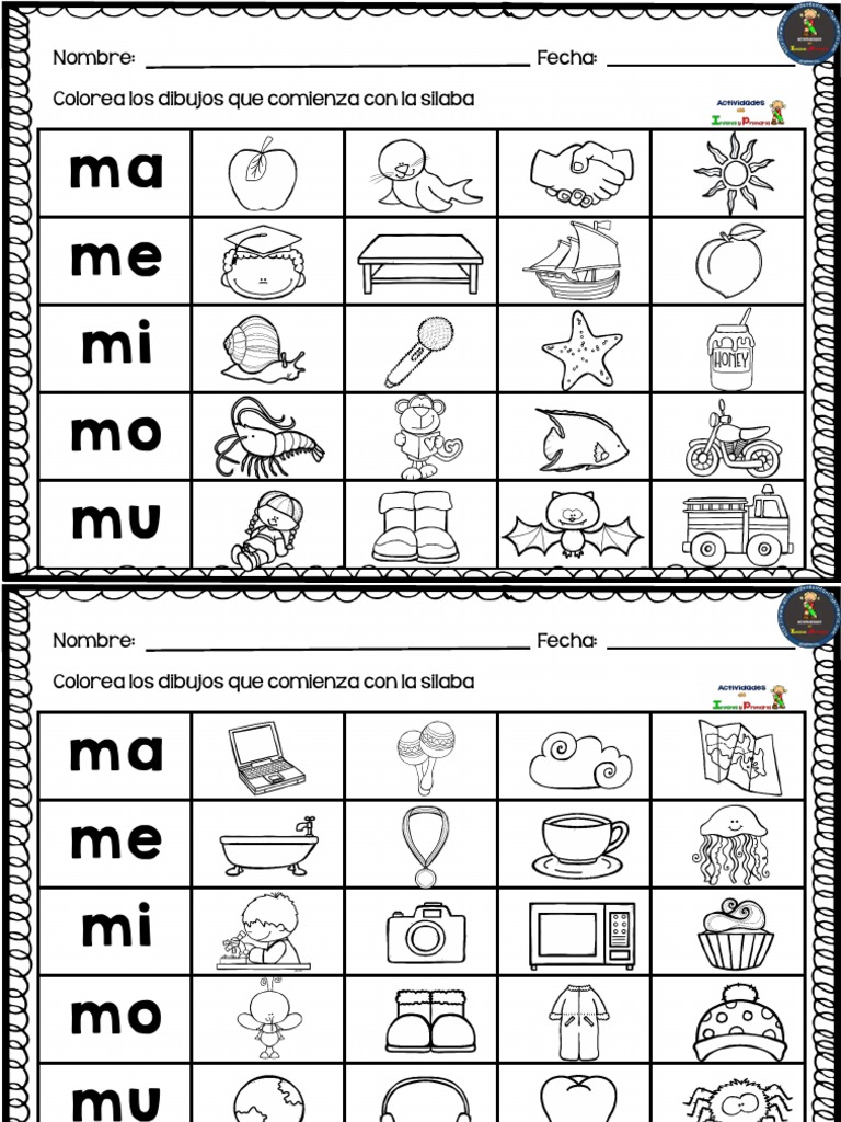 Trabajamos Las Sílabas Ma Me Mi Mo Mu PDF | PDF