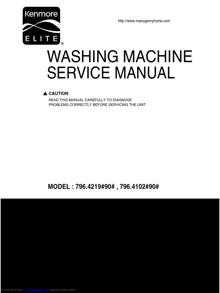 Washing Machine Service Manual MODEL 796.421990, 796.410290 PDF