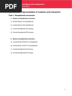 Data Worksheet 2 Representation of Numbers and Characters