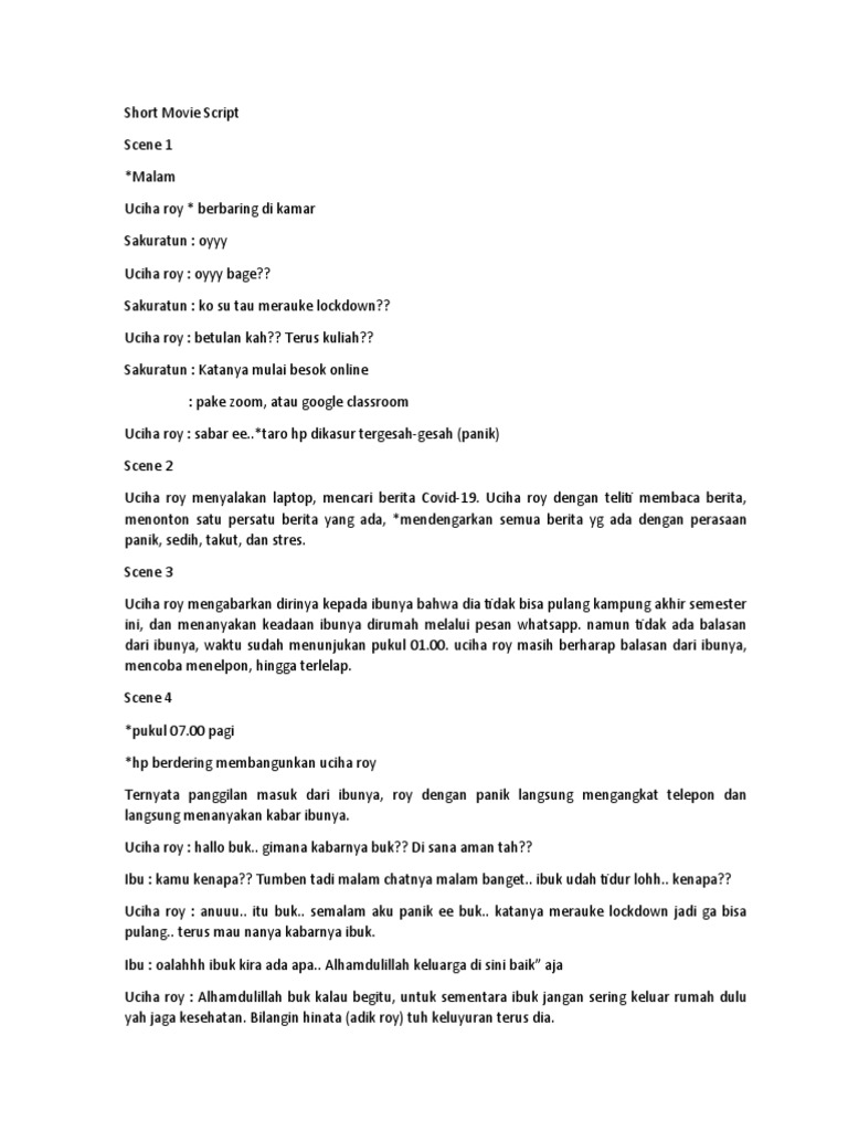 Dampak Lockdown pada Kehidupan Roy | PDF | Seni & Disiplin Bahasa ...