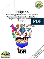 Filipino4 - q2 - Mod6 - Pagsunod Sa Nakasulat Na Panuto at Pagsulat NG Panuto Gamit Ang Dayagram