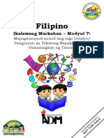 Filipino4 - q2 - Mod7 - Mapagsusunud Sunod Ang Mga Detalye PDF