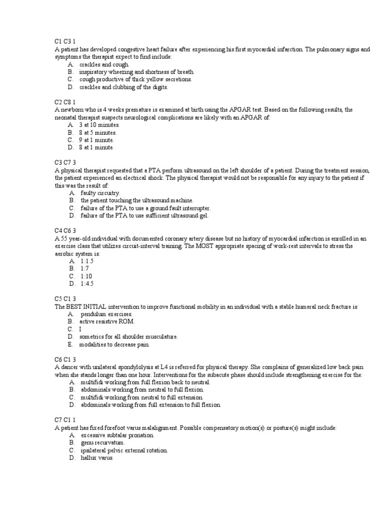 Npte Exam PDF Physical Therapy Cardiopulmonary Resuscitation