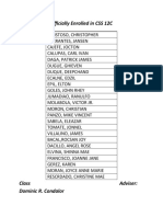 Officially Enrolled CSS 12C