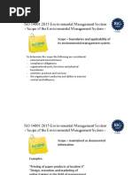 ISO 14001:2015 Environmental Management System - Scope of The Environmental Management System