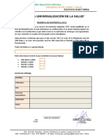 Reserva de Matricula e Informe de Costos 2021