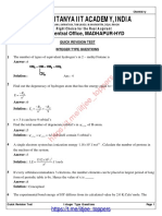 Sri Chaitanya Chemistry Integer Type Question BANKkkkkkkkkkkkkkkk