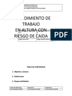 Procedimiento Trabajo en Altura Con Riesgo de Caida