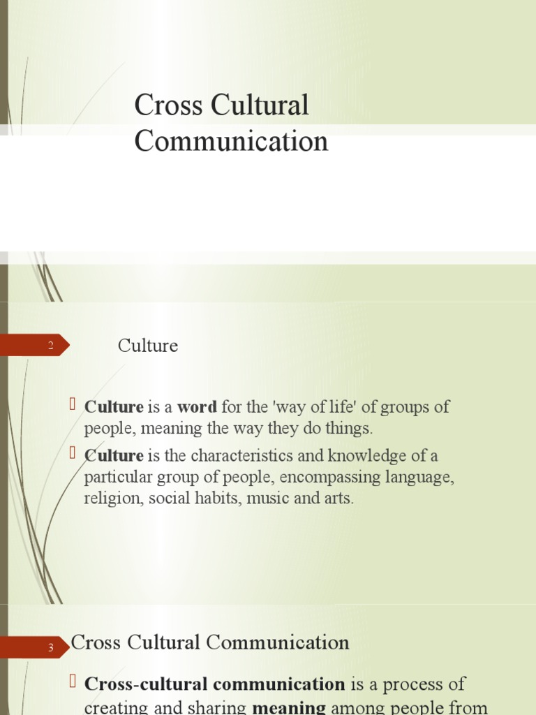Understanding Cross-Cultural Communication | PDF | Cross Cultural ...