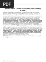 Johnson S Boat Yard Inc Is Completing The Accounting Process