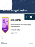 Certificate of Learning Path Completion: Rolynn Anne Alba Rolynn Anne Alba
