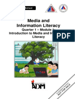 Quarter 1 - Module 1: Introduction To Media and Information Literacy