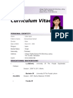 Curriculum Vitae: Zafar Iqbal