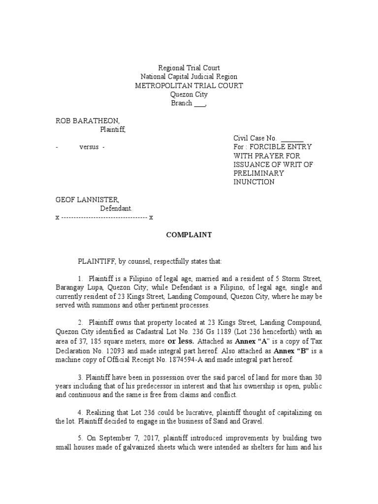 Preliminary Injunction | PDF | Lawsuit | Complaint