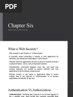 Chapter Six: Introduction To Web Security