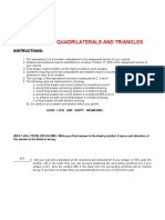 Assessment 2: Quadrilaterals and Triangles: Instructions